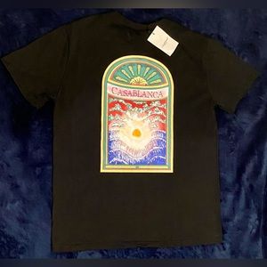 🔥NWT Casablanca Black Short Sleeve T-shirt Size Large- Men 🔥